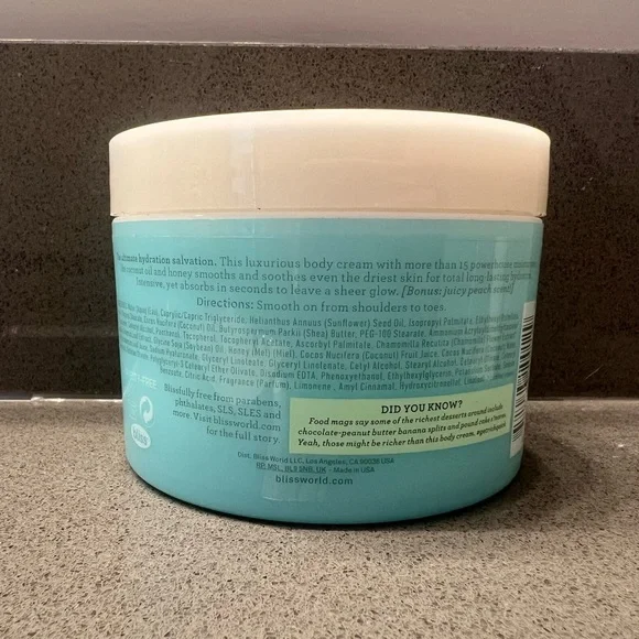 Bliss Oh That’s Rich Body Cream 7oz Ultra Silky Hydrating Moisturizer - Picture 3 of 3
